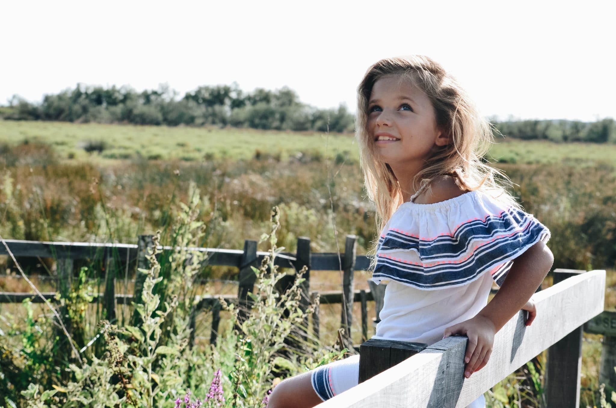 girl smiling outside
