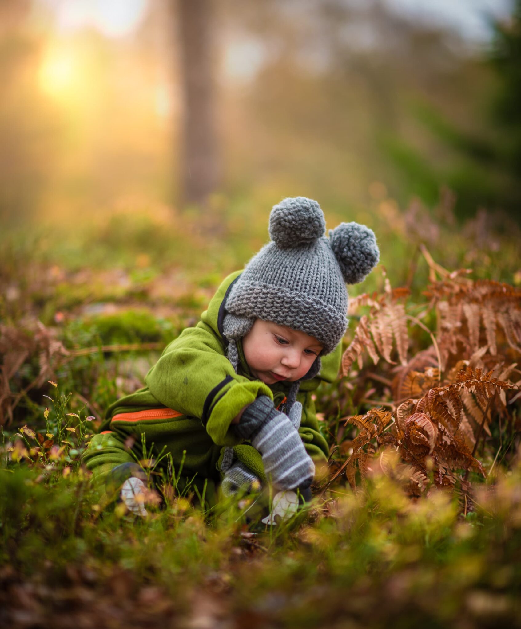 baby playing outside