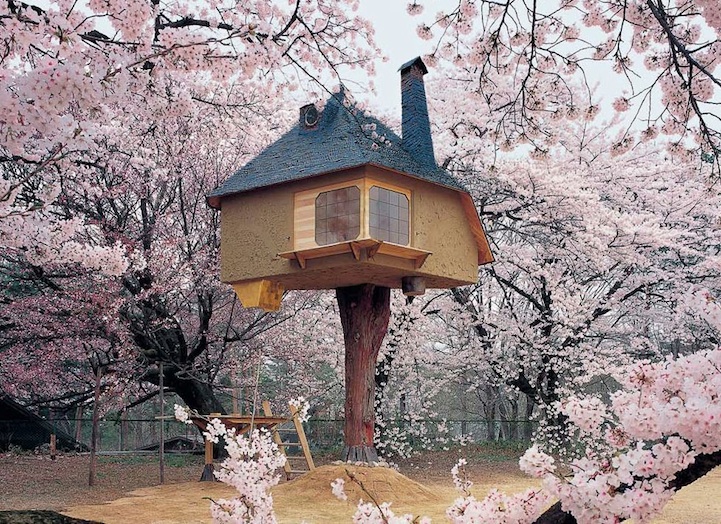 Cherry Blossom Treehouse, Terunobu Fujimori, Kiyoharu Shirakaba Museum, Hokuto, Japan