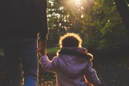 child in forest