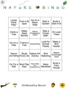 Nature Bingo Card 6