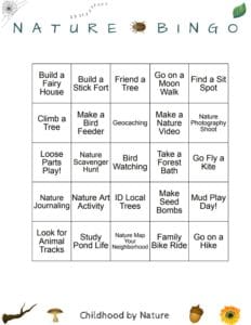 Nature Bingo Card 4