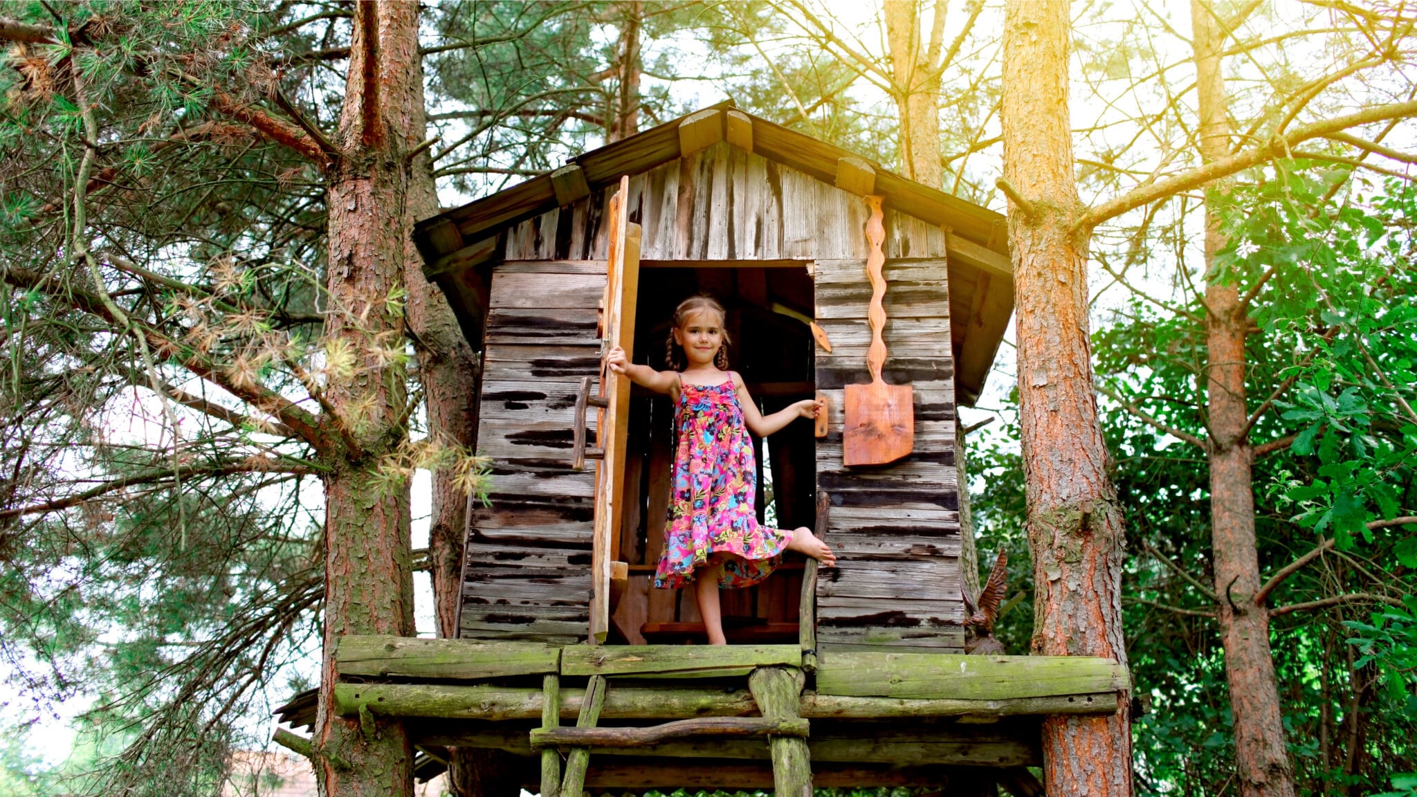child playing outside